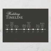 Elegant Gold Minimalist Wedding Program Timeline メニュー (裏面)