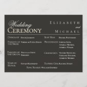 Elegant Gold Minimalist Wedding Program Timeline メニュー (正面)