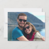 Elegant Gold Monogram Initials Couple Name Photo  ノートカード (裏面)