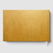 Elegant Gold Monogram Minimalist Wedding ゲストブック (裏面)