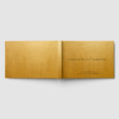 Elegant Gold Monogram Minimalist Wedding ゲストブック (全面)