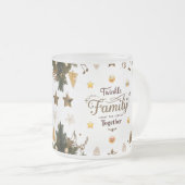 Elegant Gold Musical Twinkle Family Frosted Glass  フロストグラスマグカップ (正面右)