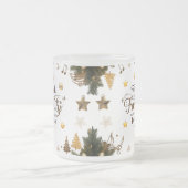 Elegant Gold Musical Twinkle Family Frosted Glass  フロストグラスマグカップ (中央)