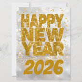 Elegant Gold New Year Greeting シーズンカード (正面)