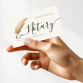  Elegant Gold Notary Calligraphy Business Card 名刺