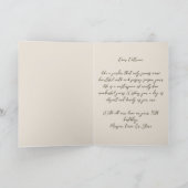 Elegant Gold Number Botanical Wreath 95th Birthday カード (内部)