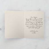 Elegant Gold Numbers Botanical 50th Birthday Card カード (内部)