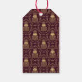 Elegant Gold Nutcracker Christmas Damask ギフトタグ (裏面)
