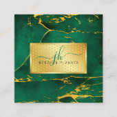Elegant Gold on Gold Speckles Minimalist 2.5x2.5 スクエア名刺 (正面)
