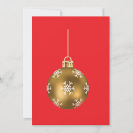 Elegant Gold Ornament Corporate Holiday Party Invi 招待状