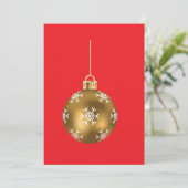 Elegant Gold Ornament Corporate Holiday Party Invi 招待状 (スタンド正面)