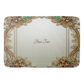 Elegant Gold Ornate Bath Mat バスマット (正面)