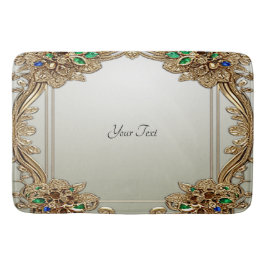 Elegant Gold Ornate Bath Mat バスマット