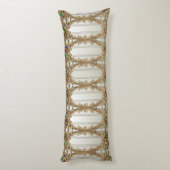 Elegant Gold Ornate Body Pillow ボディピロー (裏面 (縦))
