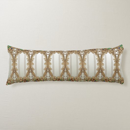 Elegant Gold Ornate Body Pillow ボディピロー (正面)