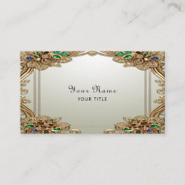 Elegant Gold Ornate Business Card 名刺