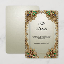 Elegant Gold Ornate Detail Enclosure Card エンクロージャーカード