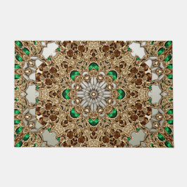 Elegant Gold Ornate Doormat ドアマット