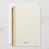 Elegant Gold Ornate Frame with White Orchids & Pea シーズンカード (裏面)