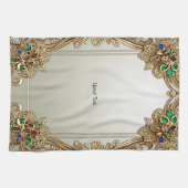 Elegant Gold Ornate Kitchen Towels キッチンタオル (横)