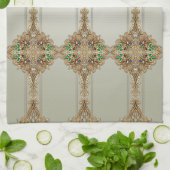 Elegant Gold Ornate Kitchen Towels キッチンタオル (折り畳み)