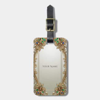 Elegant Gold Ornate Luggage Tag ラゲッジタグ