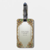 Elegant Gold Ornate Luggage Tag ラゲッジタグ (裏面縦)