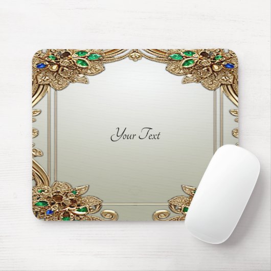 Elegant Gold Ornate Mousepad マウスパッド (マウス)