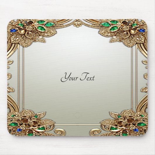 Elegant Gold Ornate Mousepad マウスパッド (正面)