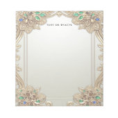 Elegant Gold Ornate Notepad ノートパッド (正面)