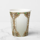 Elegant Gold Ornate Paper cup 紙コップ (裏面)