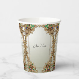 Elegant Gold Ornate Paper cup 紙コップ