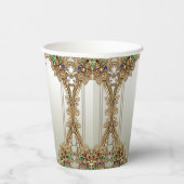 Elegant Gold Ornate Paper cup 紙コップ (右)