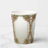 Elegant Gold Ornate Paper cup 紙コップ (正面)