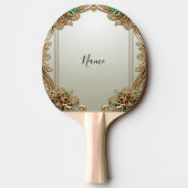 Elegant Gold Ornate Ping Pong Paddle 卓球ラケット (裏面)