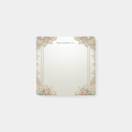 Elegant Gold Ornate Post it Notes ポストイット