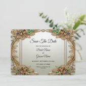 Elegant Gold Ornate Save The Date セーブザデート (スタンド正面)