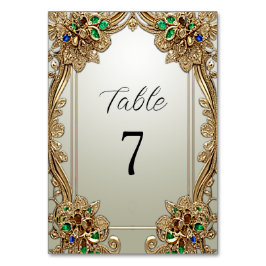 Elegant Gold Ornate Table Number テーブルナンバー