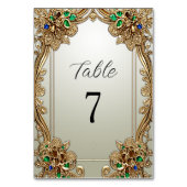 Elegant Gold Ornate Table Number テーブルナンバー (裏面)
