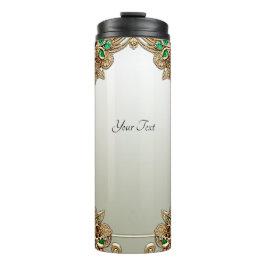 Elegant Gold Ornate Thermal Tumbler タンブラー