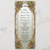 Elegant Gold Ornate Wedding Program プログラム (正面)