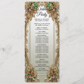 Elegant Gold Ornate Wedding Program プログラム (裏面)