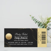 Elegant Gold Party Ticket Invitation (スタンド正面)