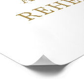 Elegant Gold Peach Floral Rehearsal Dinner Welcome ポスター (角)