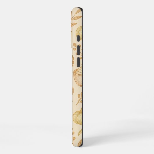 Elegant Gold Phone Cover For Fall iPhoneケース (左側面)