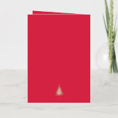 Elegant Gold Photo Modern Holiday Trees Christmas  箔グリーティングカード (裏面)