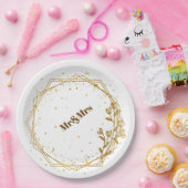 Elegant gold plate  ペーパープレート (パーティー)