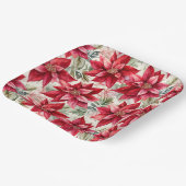 Elegant Gold Poinsettia Flower ペーパープレート (傾斜あり)