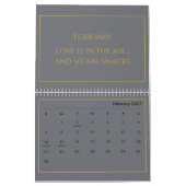 Elegant Gold Quote Calendar 2026 カレンダー (2月 2027)