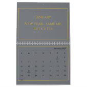 Elegant Gold Quote Calendar 2026 カレンダー (1月 2027)